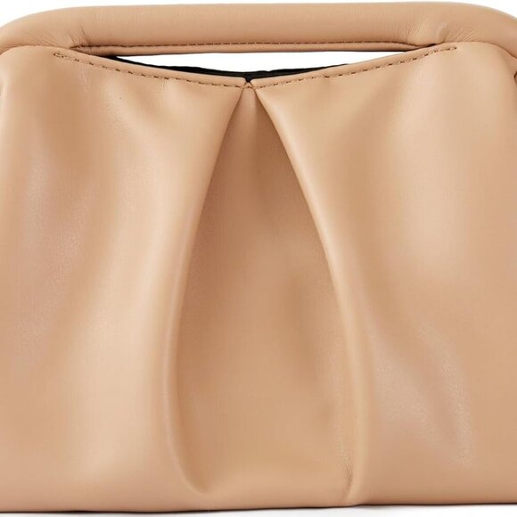 Chic Khaki Evening Clutch with Detachable Chain - Perfect for Weddings & Parties - Picture 1 of 5